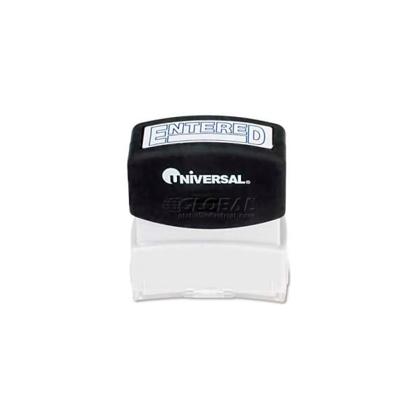 Universal Universal Message Stamp, ENTERED, Pre-Inked/Re-Inkable, Blue UNV10052*** - main